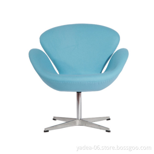 Fashional coffee shop furniture fabric Swan chair at factory price